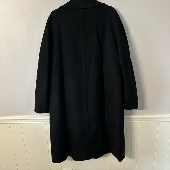 Quince Women’s Elegant Black Double Breasted Coat Virgin Wool Blend Sz L NWT - Picture 9 of 9